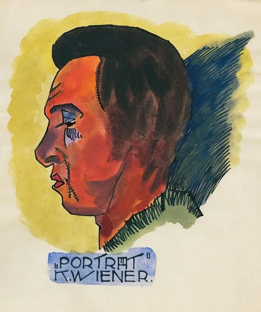 Kopfstudie, aus Profile, 10 Bl tter, Graz X