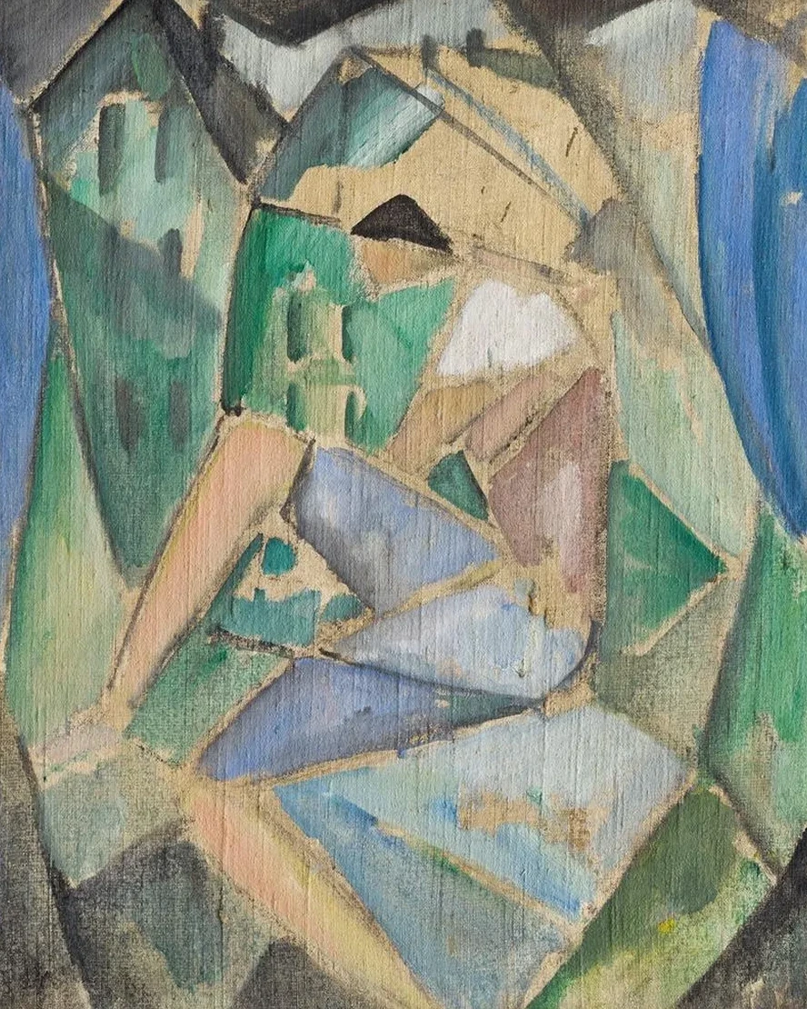 Kubistische Figur Mit H Usern