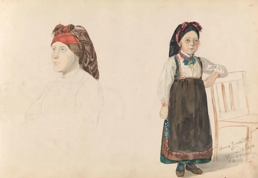 Kvinne Med Tulleplagg Anne Jacobsdatter, Dalen