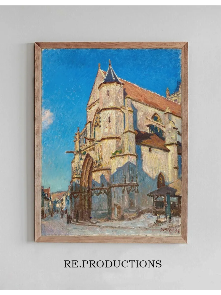 L Eglise de Moret (le soir)