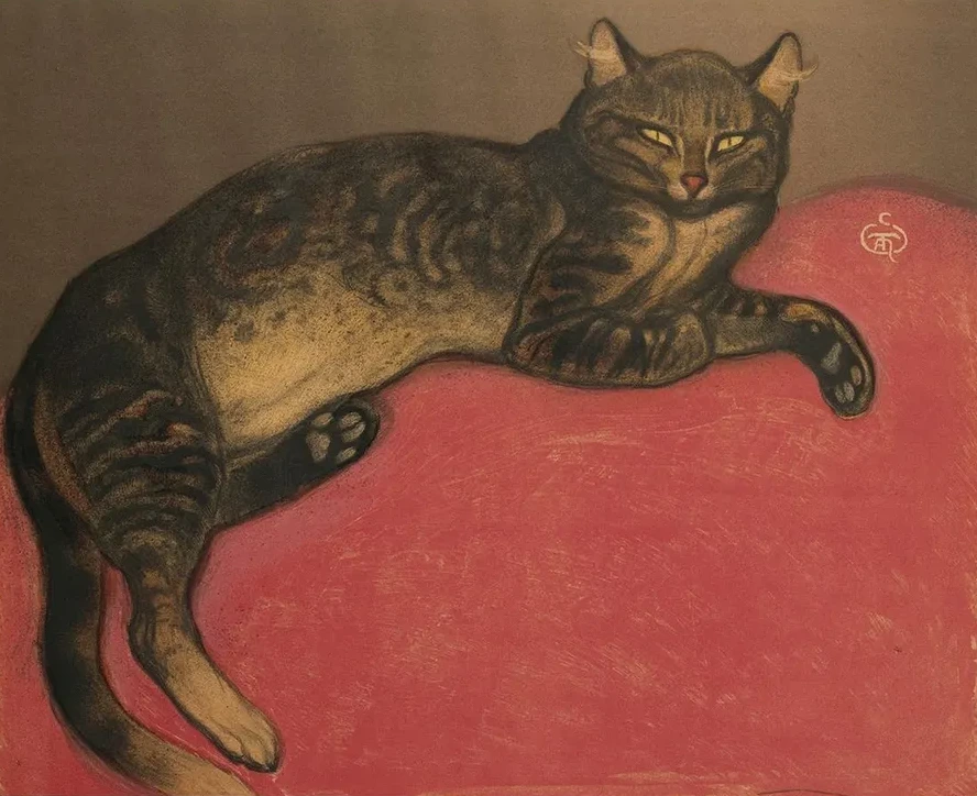 L Hiver, Chat Sur Un Coussin