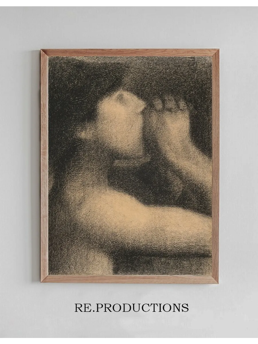 L Cho (echo), Study for Une Baignade, Asni Res (bathers Atasni Res)