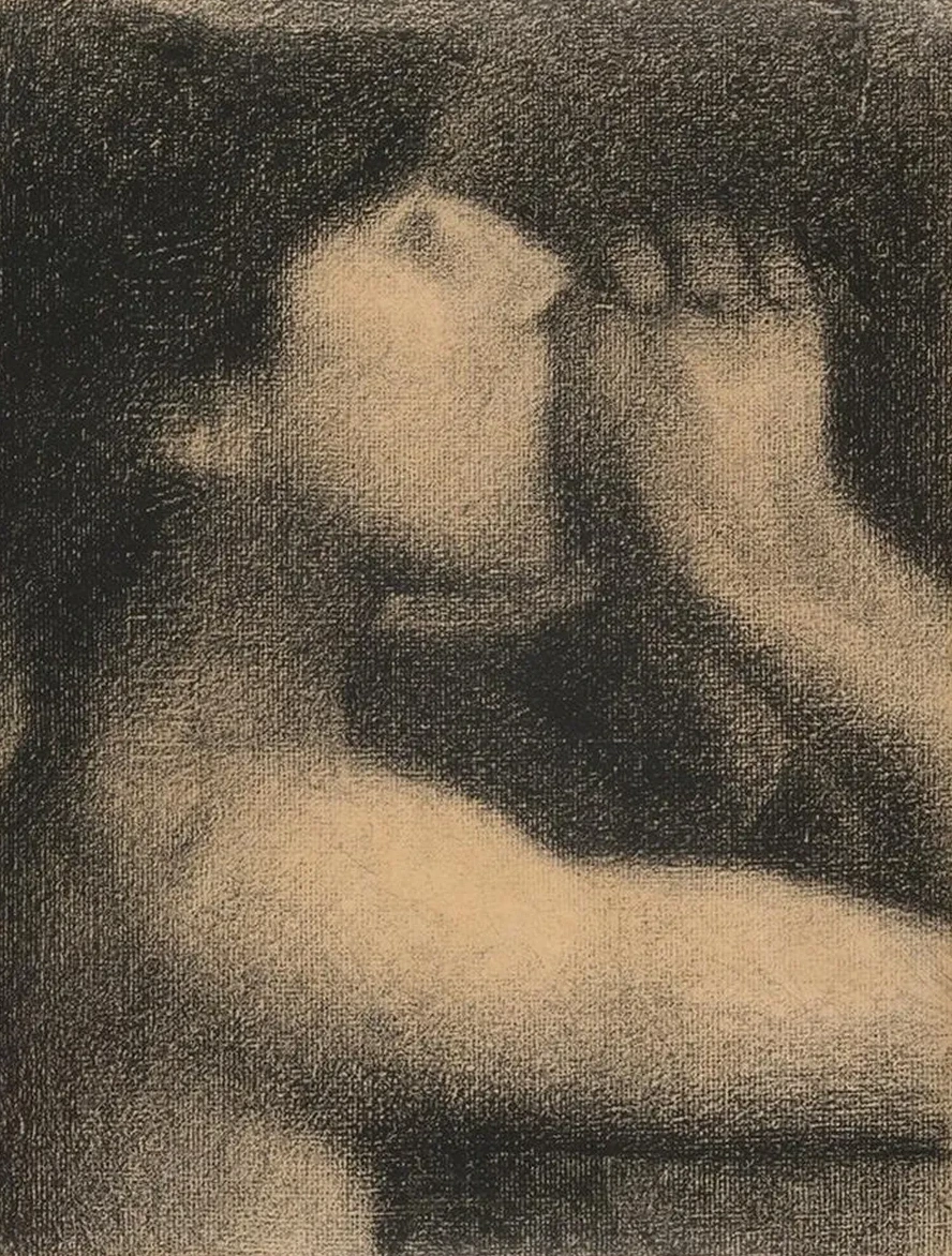 L Cho (echo), Study for Une Baignade, Asni Res (bathers Atasni Res)