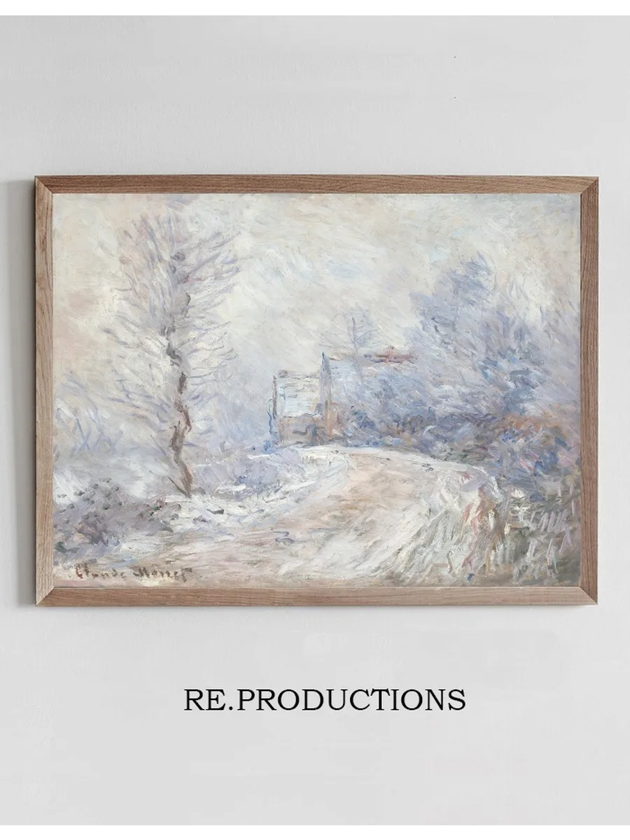 L Entr E de Giverny Sous la Neige