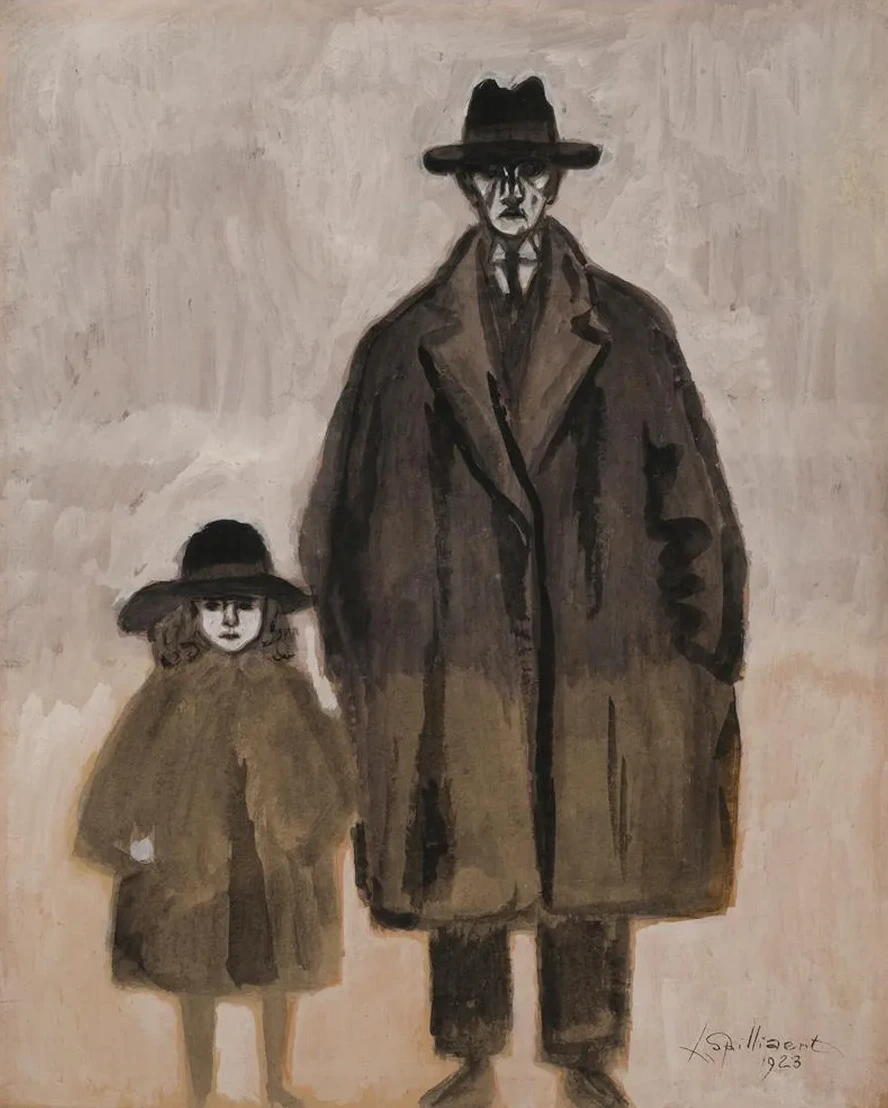 L on Spilliaert et Madeleine En Promenade Ostende