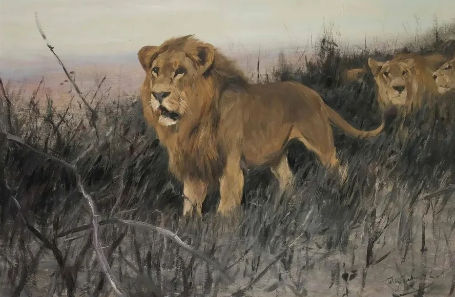 L wen In Verbrannter Steppe (Lions In A Burnt Steppe)