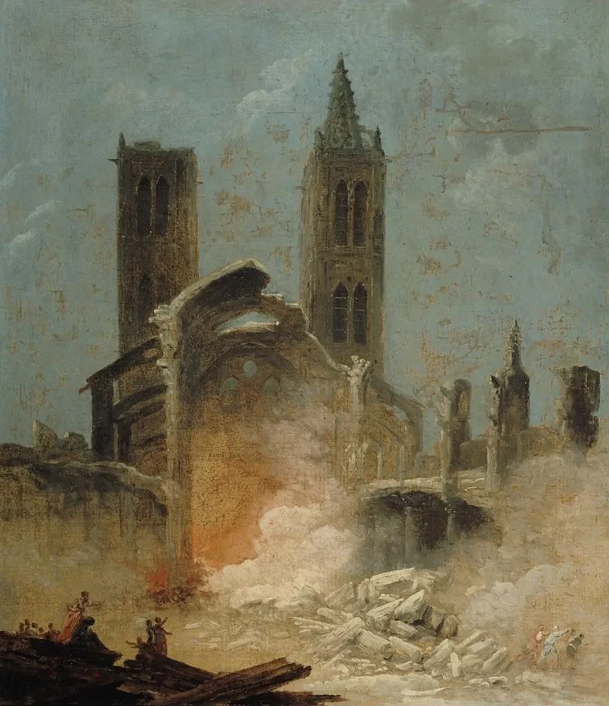 La D molition de l glise Saint - Jean - en - Gr ve, en 1800