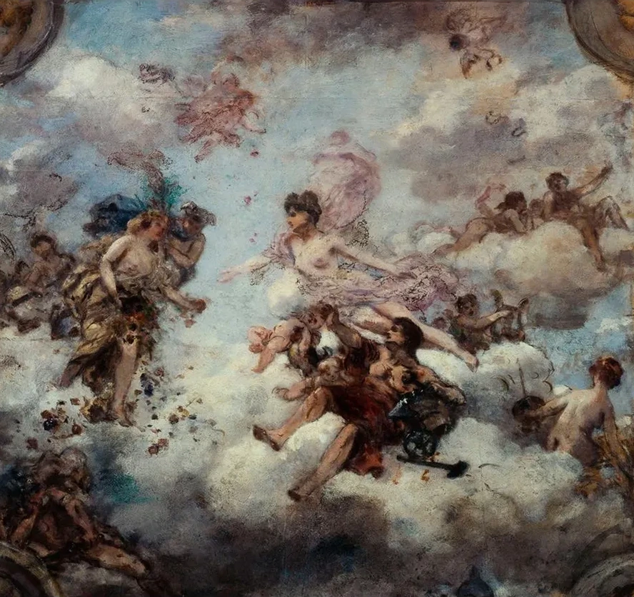 La France Accueillant L Abondance, Projet de Plafond Pour le Palais de L Lys E