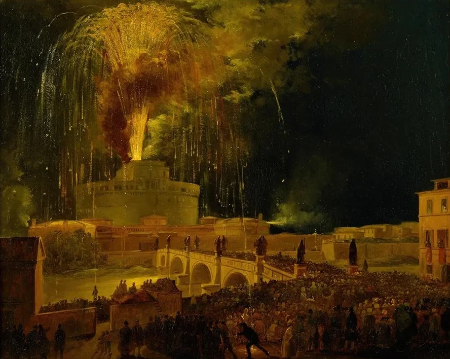 La Girandola Fireworks From Castel Sant angelo In Rome