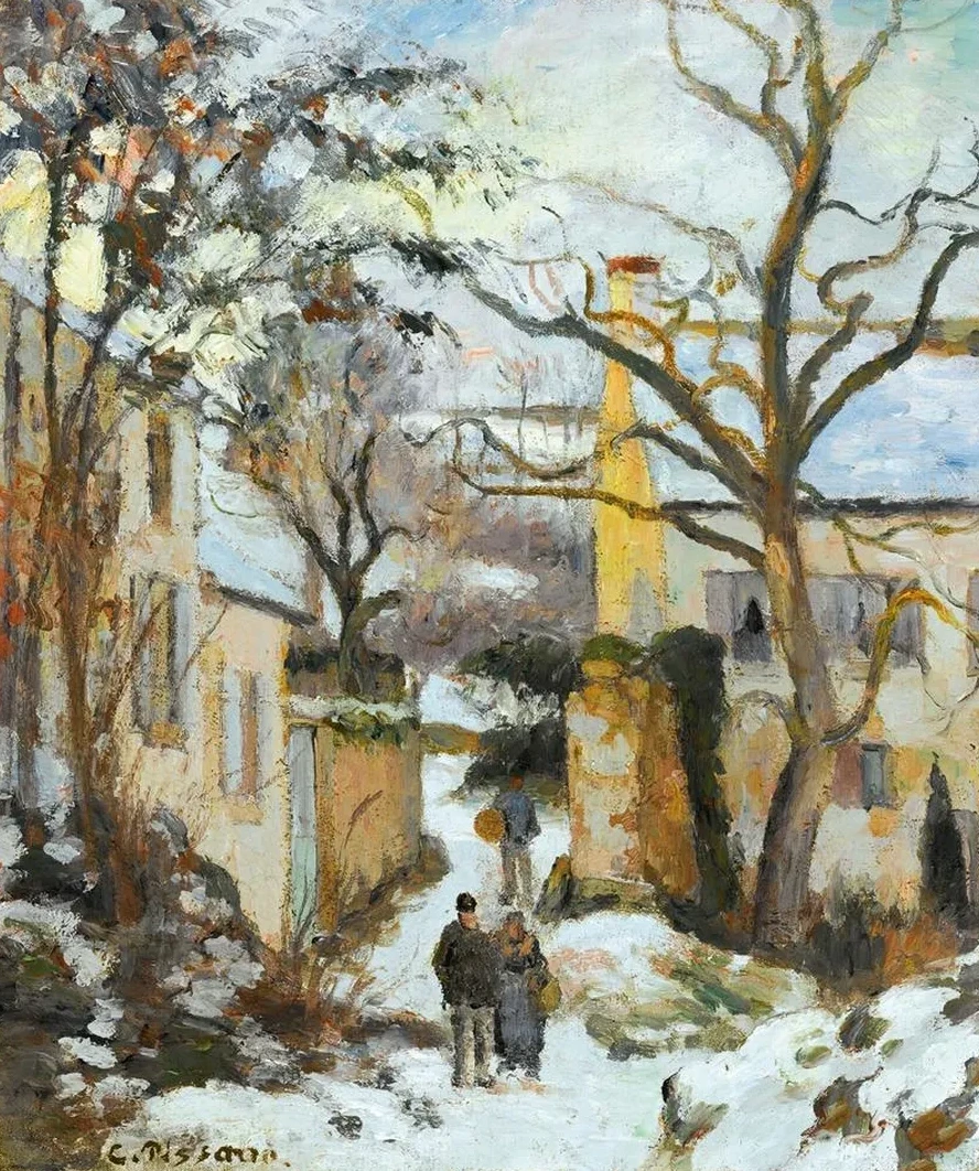 La Maison Rondest Sous La Neige, Pontoise Or Chemin De L hermitage, Pontoise,Sous La Neige