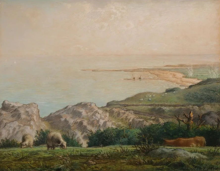 La Mer Vue du Haut de la Falaise de Landemer