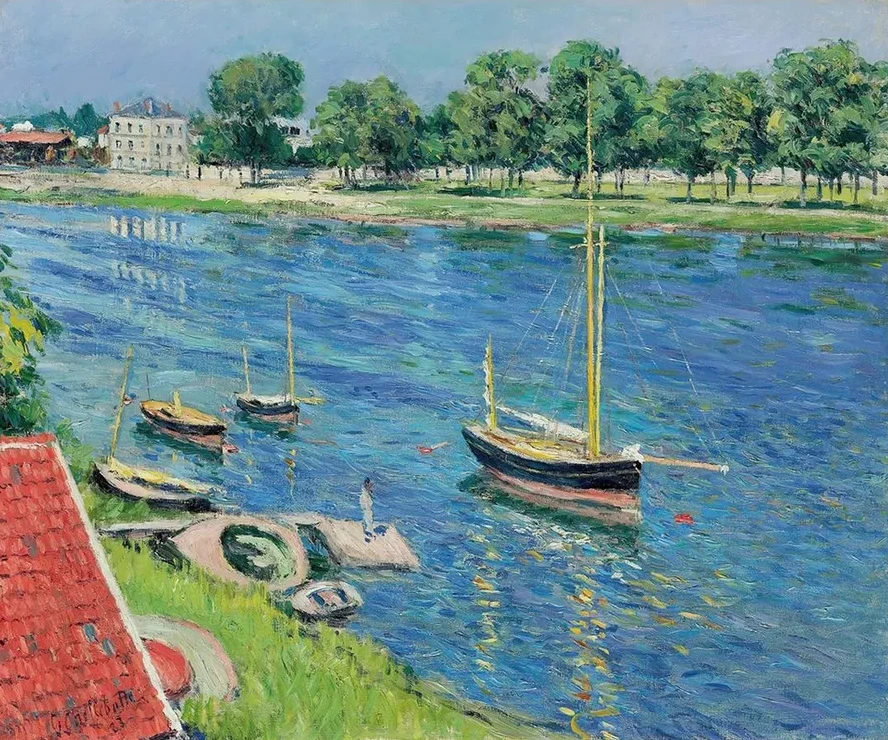 La Seine Argenteuil, Bateaux Au Mouillage