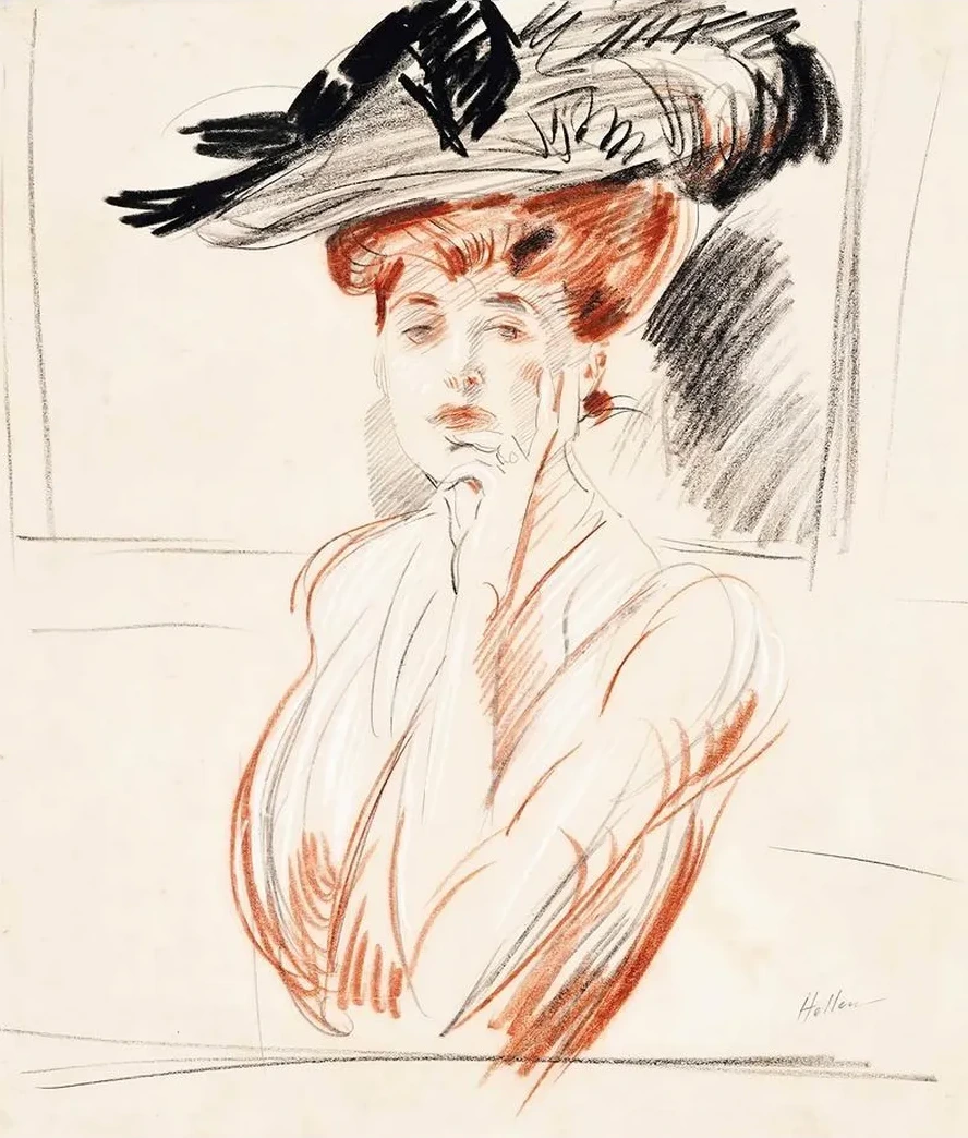 La Dame Au Chapeau Aux Plumes