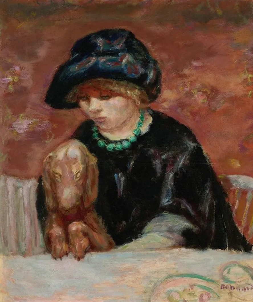 La Femme Au Basset Ou Portrait de Marthe Bonnard Au Basset