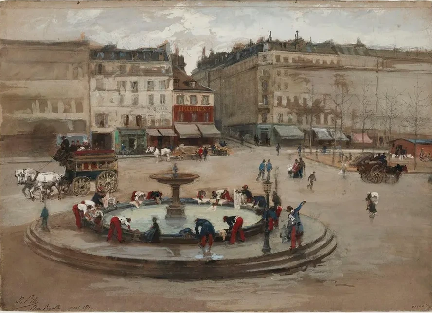 La Lessive, Place Pigalle, Mars 1871