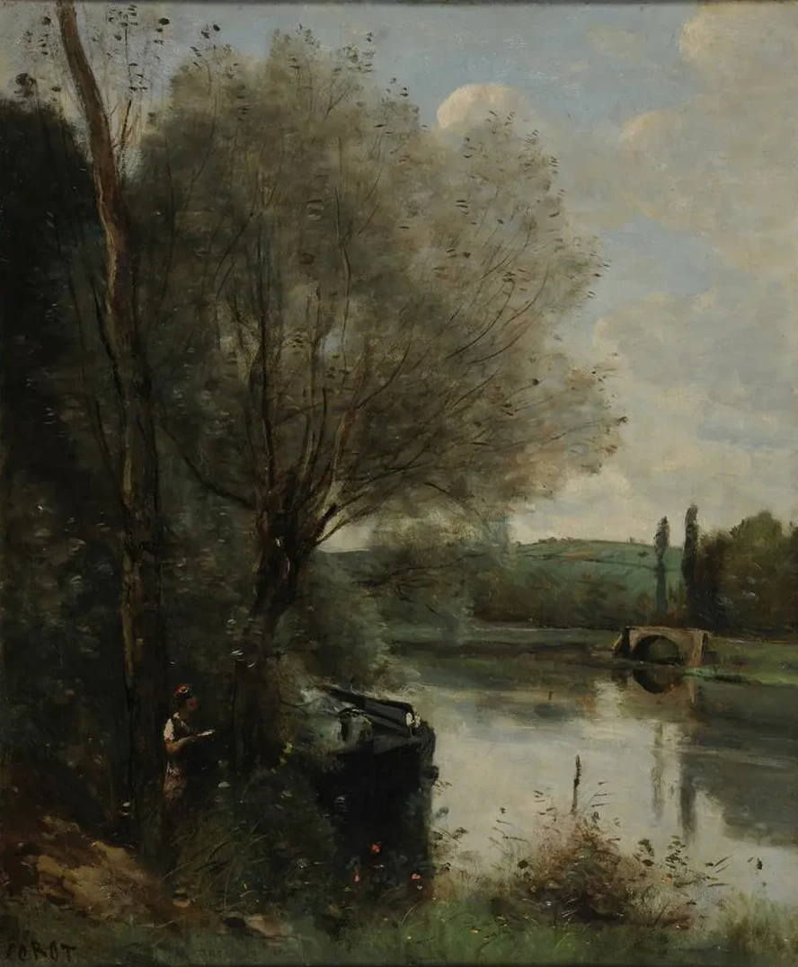 La Liseuse Sur la Rive Bois E