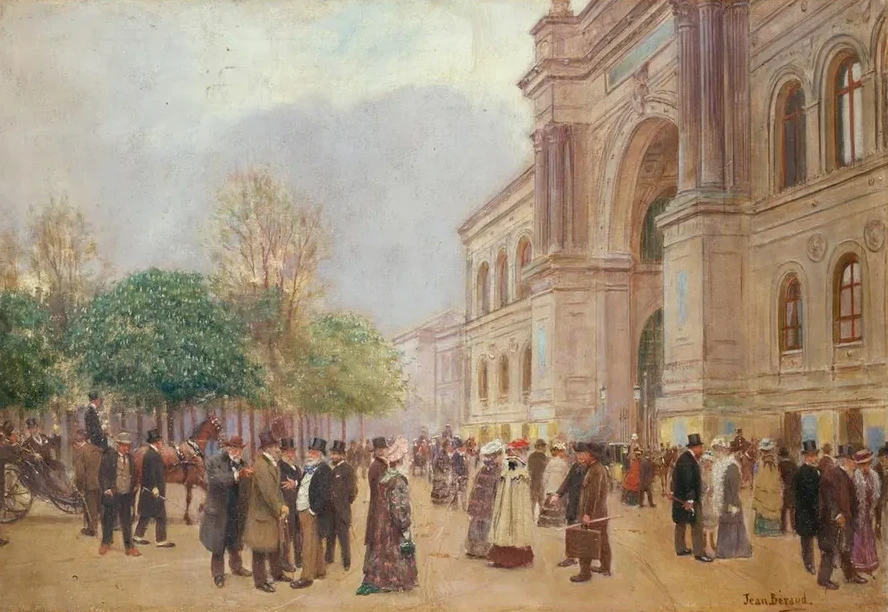 La Sortie du Salon, Au Palais de L Industrie
