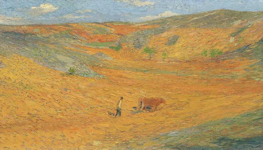 Laboureur Au Fond D Une Combe