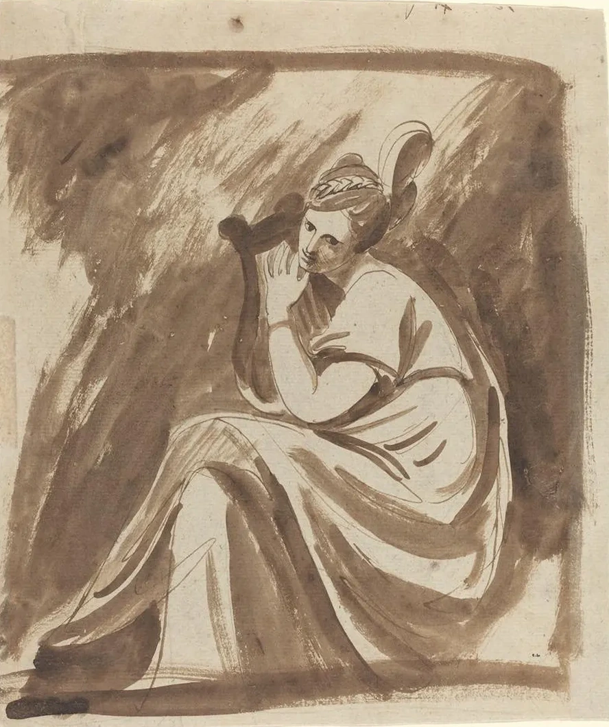 Lady Hamilton Playing a Lyre