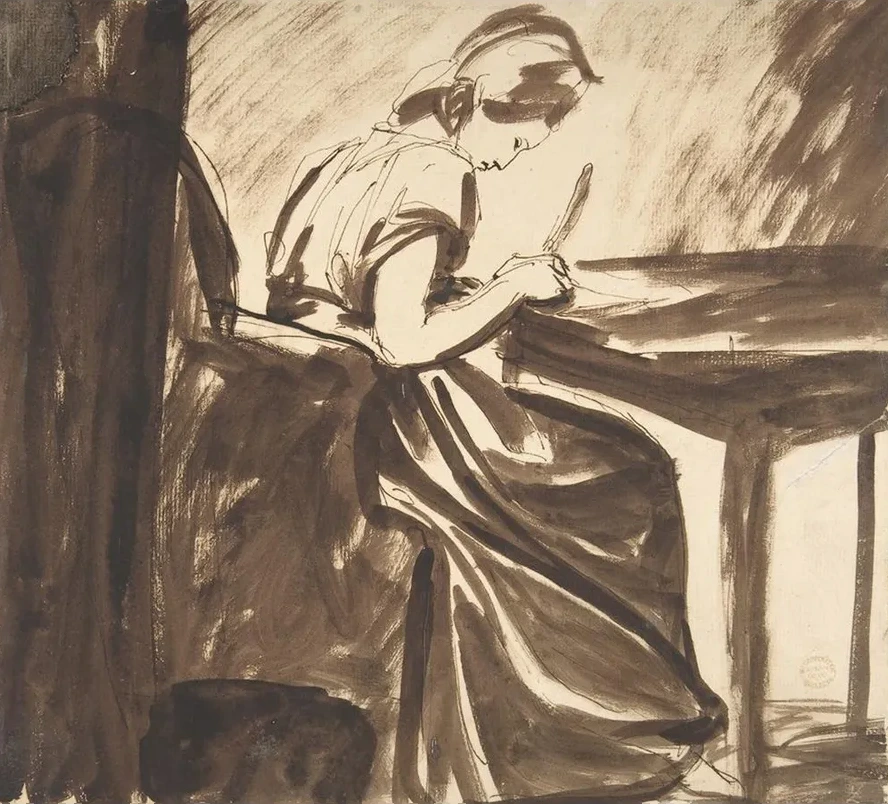 Lady Seated at a Table