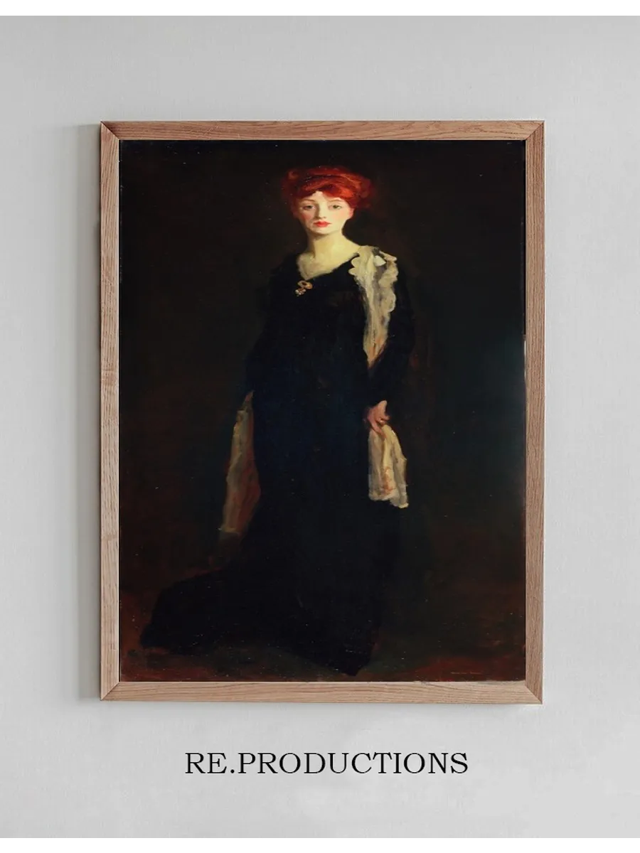 Lady in Black with Spanish Scarf