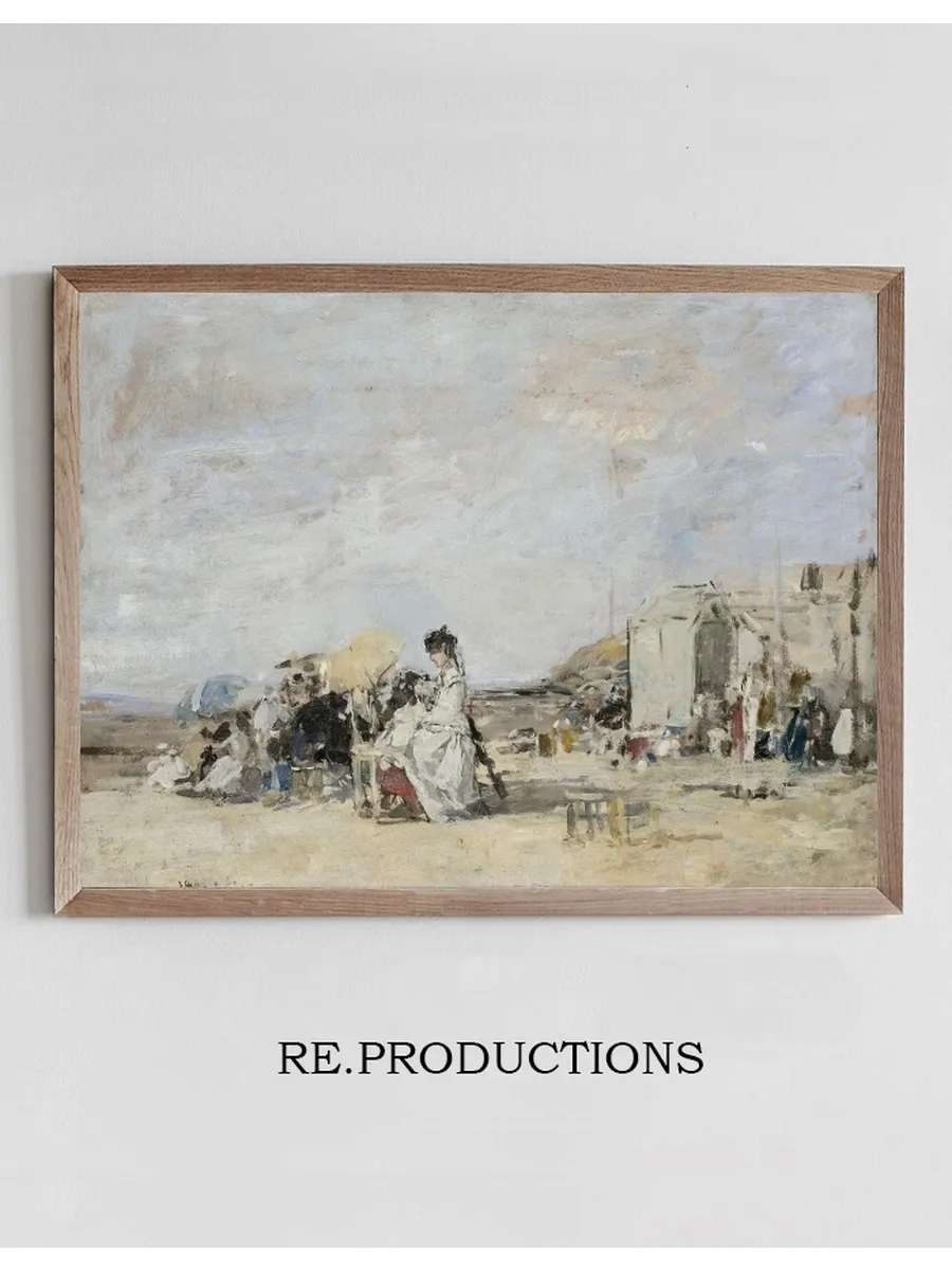 Lady in White on the Beach at Trouville