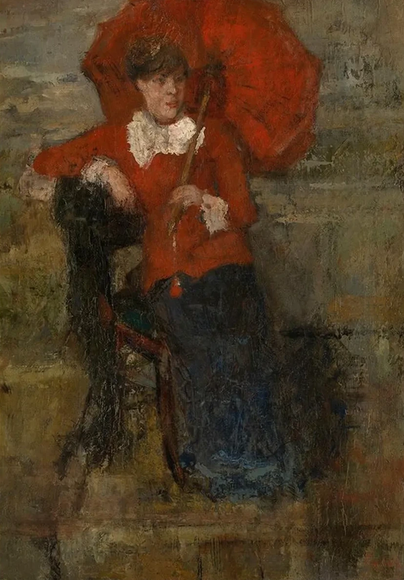 Lady with Red Parasol