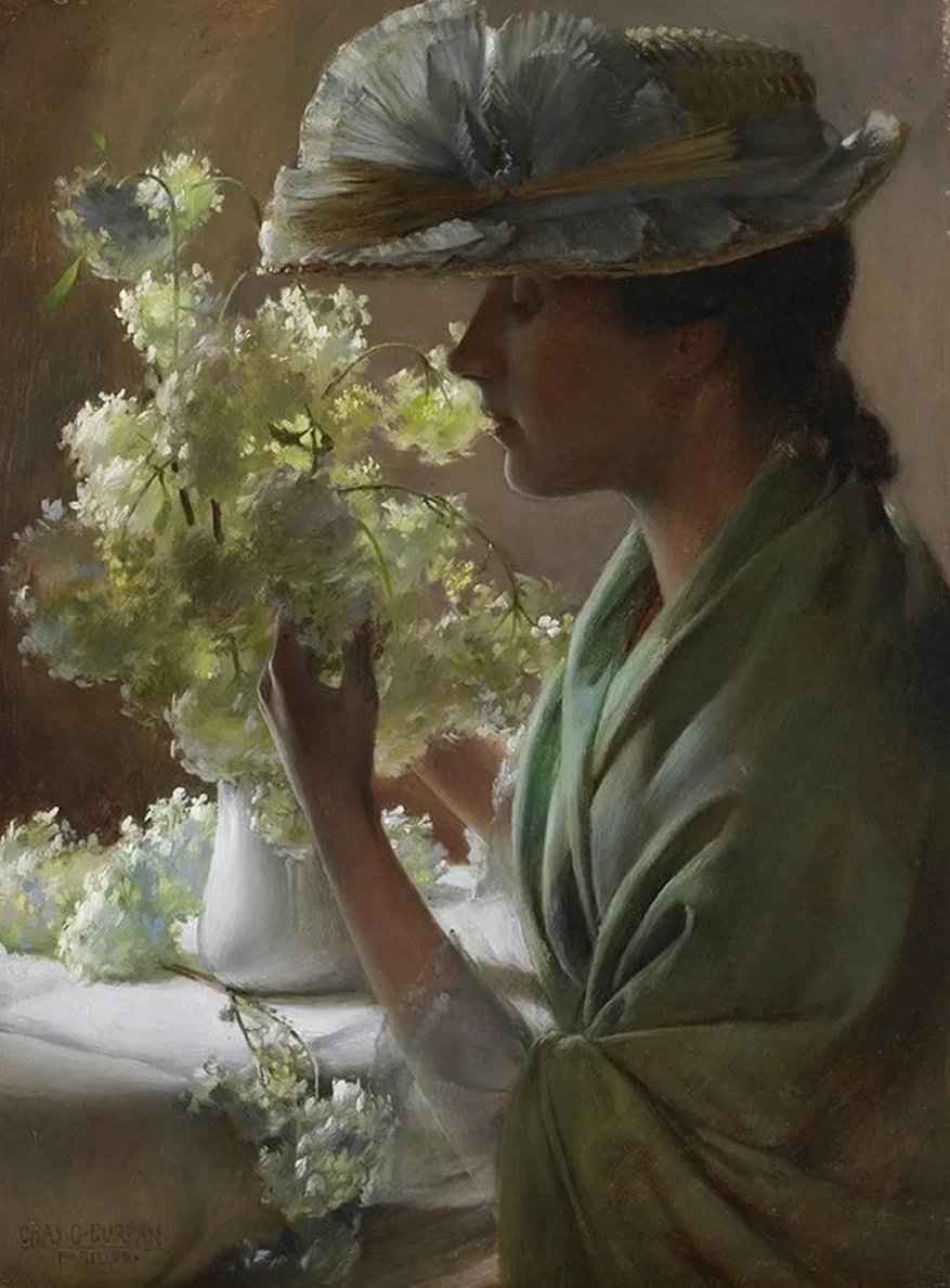Lady with a Bouquet (snowballs)