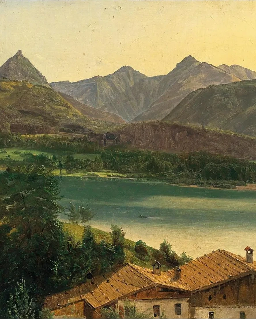Lake Wolfgangsee with the Dachstein Massif