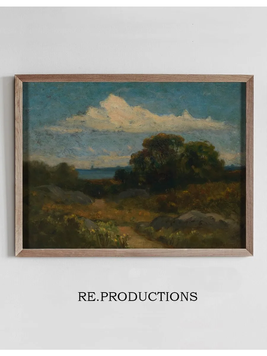 Landscape (trees and Rocks by Lake)