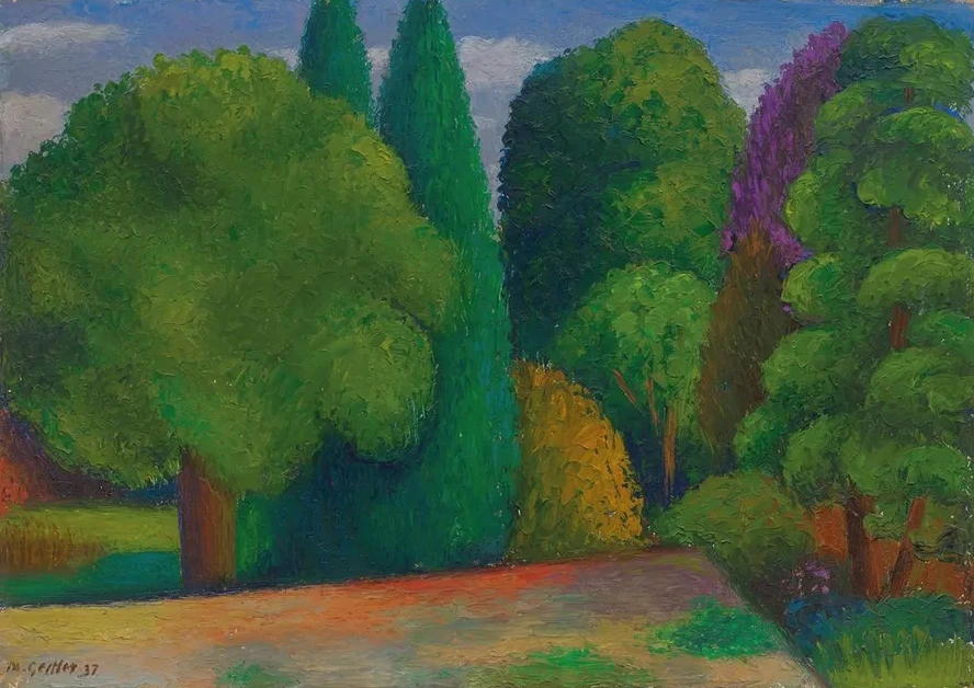 Landscape Row of Trees