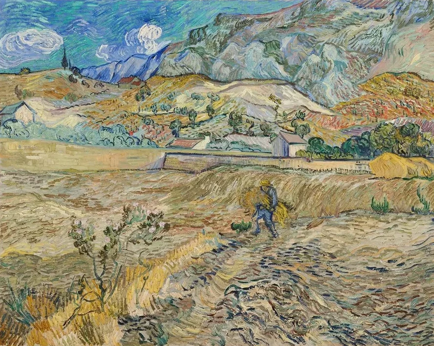 Landscape at Saint - R my (Enclosed Field with Peasant)