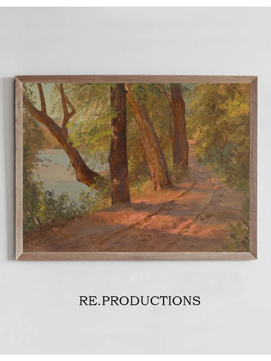 Landscape from North American (Road by a Lake)