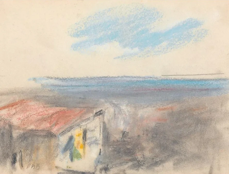 Landscape with Blue Cloud