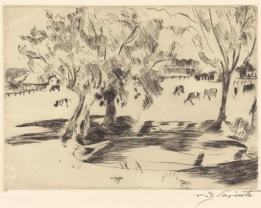 Landscape with Cows (landschaft Mit K Hen)