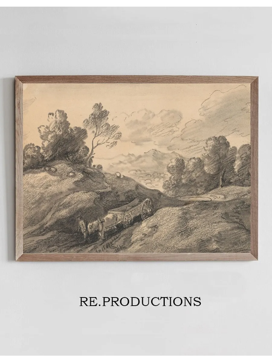 Landscape with Horse and Cart Descending a Hill