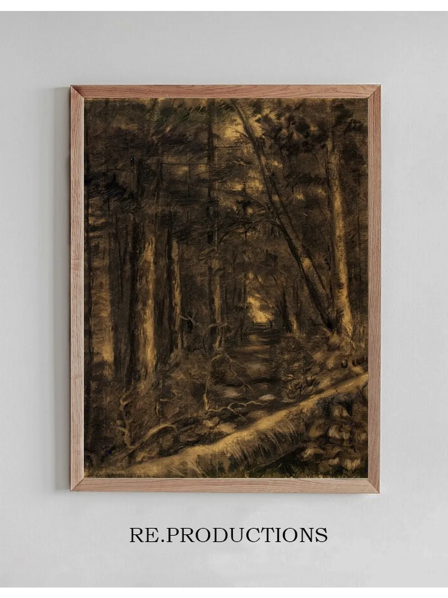 Landscape with Path Through Forest