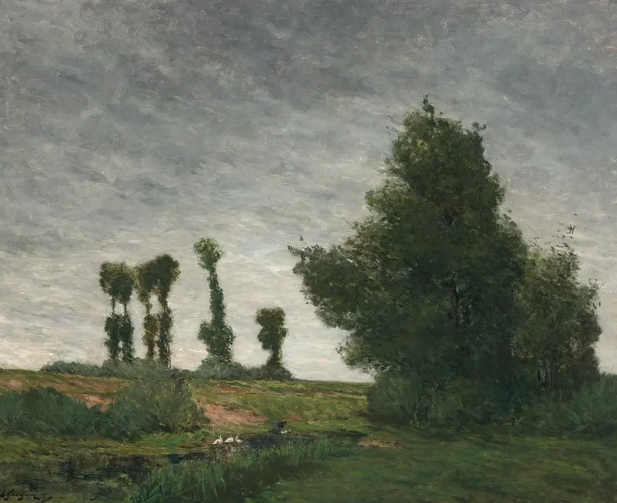 Landscape with Poplars