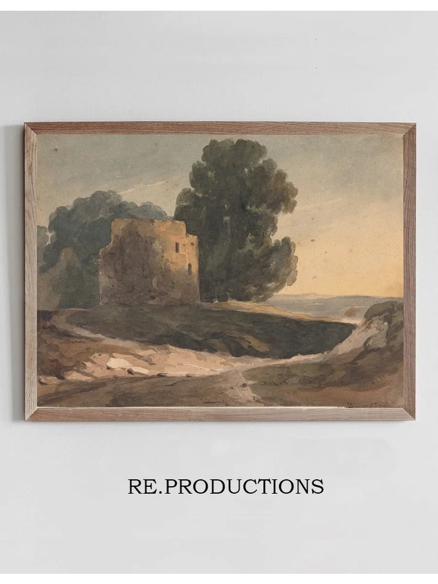 Landscape with Ruined Castle, Trees