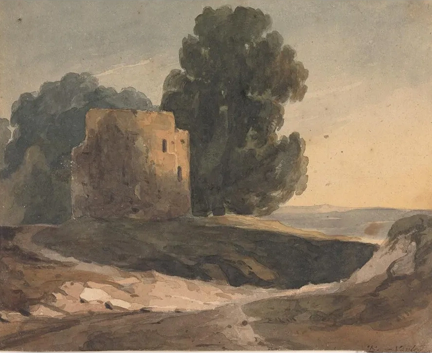Landscape with Ruined Castle, Trees