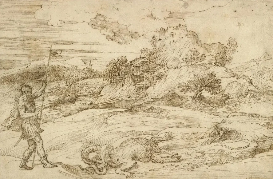 Landscape with St. Theodore Overcoming the Dragon