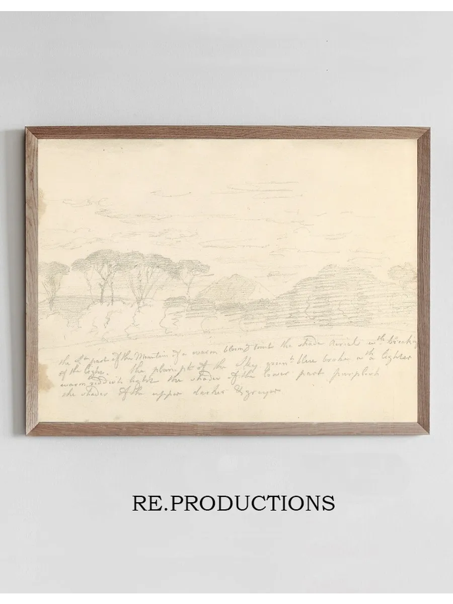 Landscape with Umbrella Pines and Distant Mountain