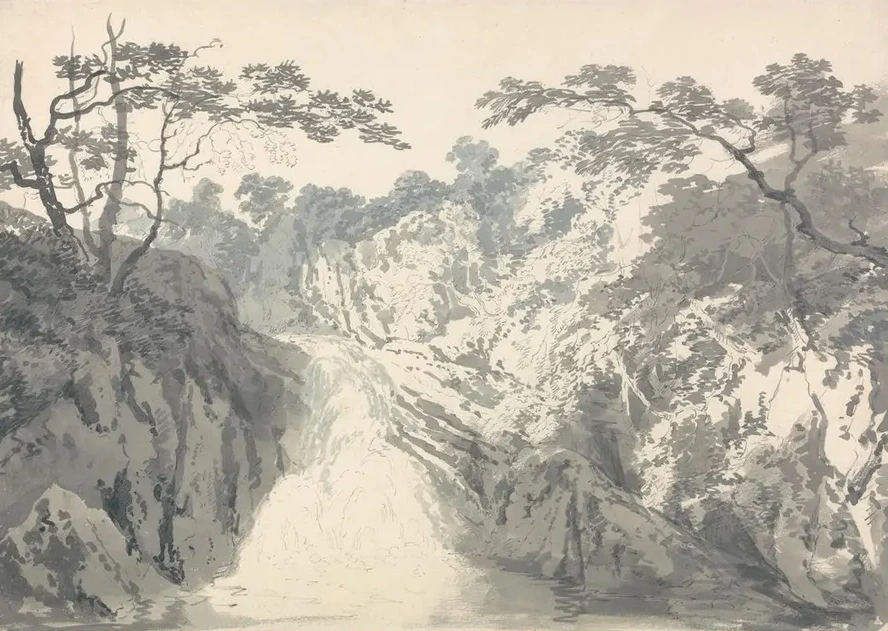 Landscape with Waterfall