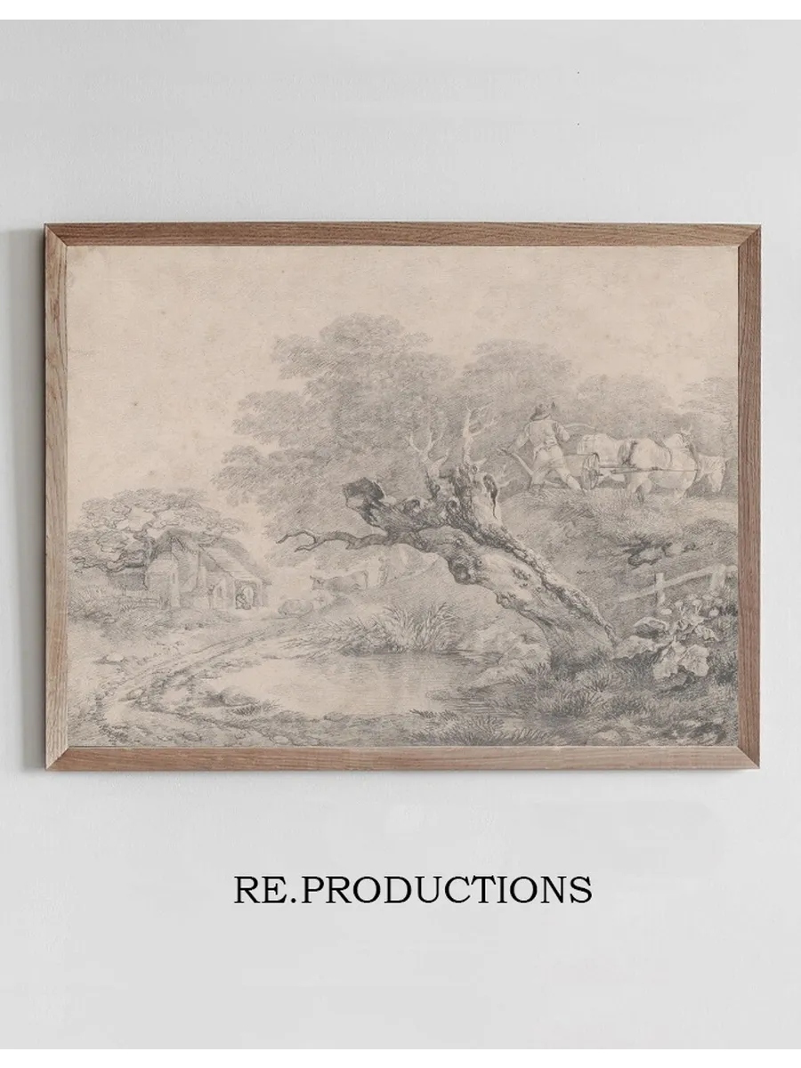 Landscape with a Decayed Willow Over a Pool
