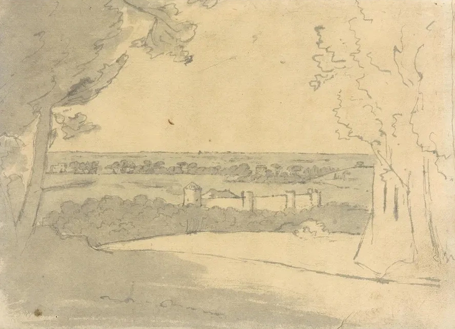 Landscape with a Distant Buildings