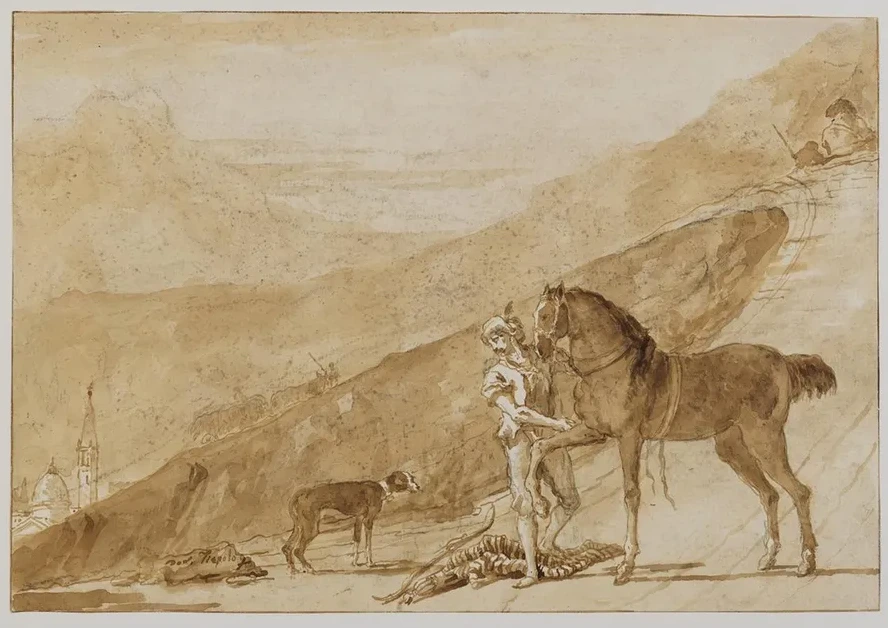 Landscape with a Horse Held by a Page