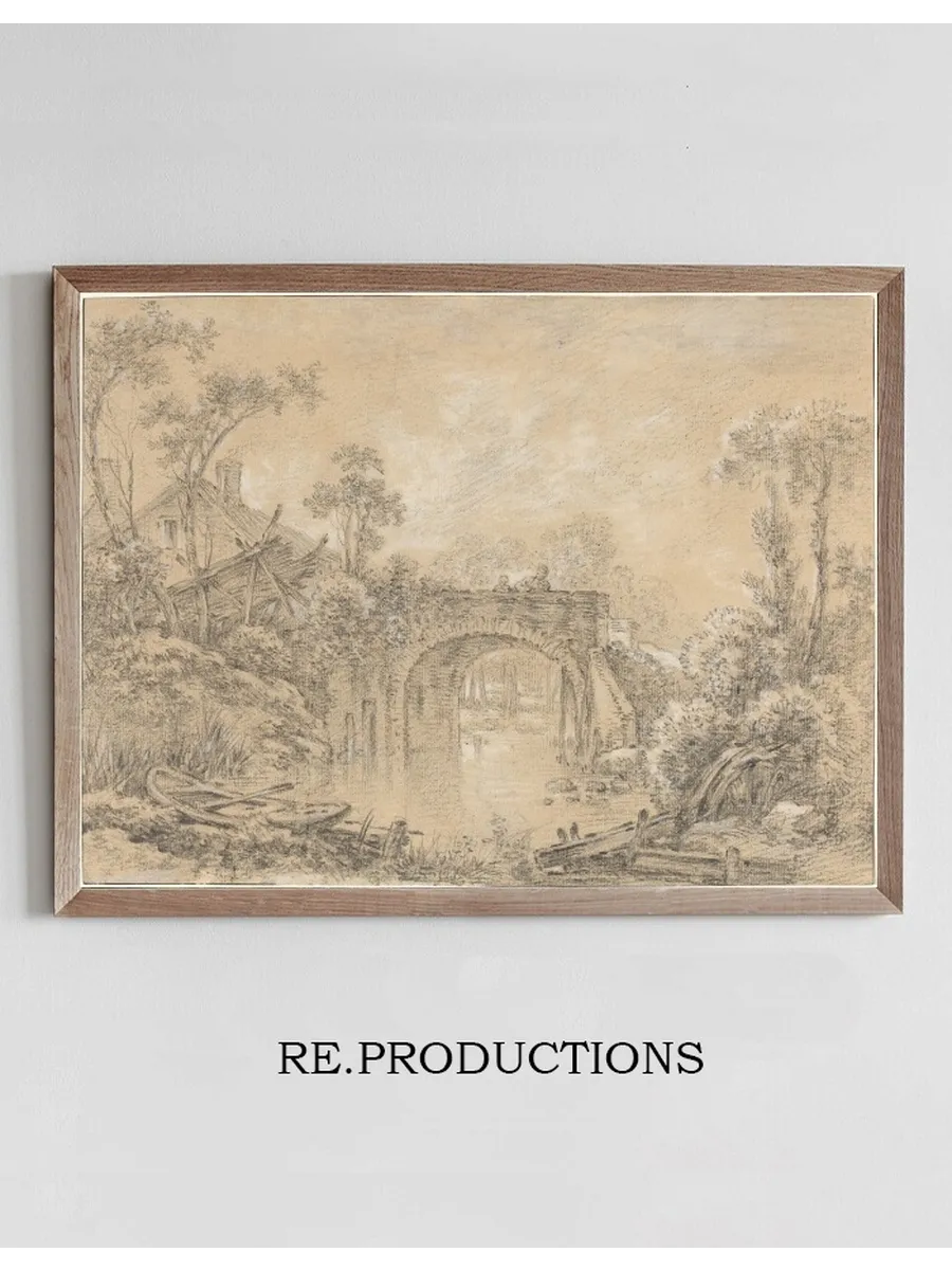 Landscape with a Rustic Bridge
