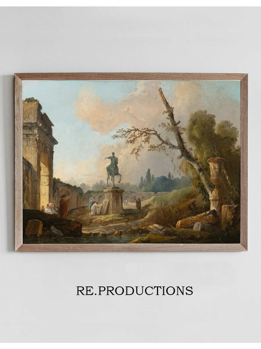 Landscape with Ruins and the Statue of Marcus Aurelius