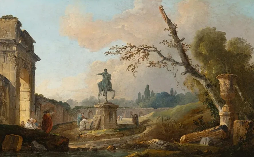 Landscape with Ruins and the Statue of Marcus Aurelius