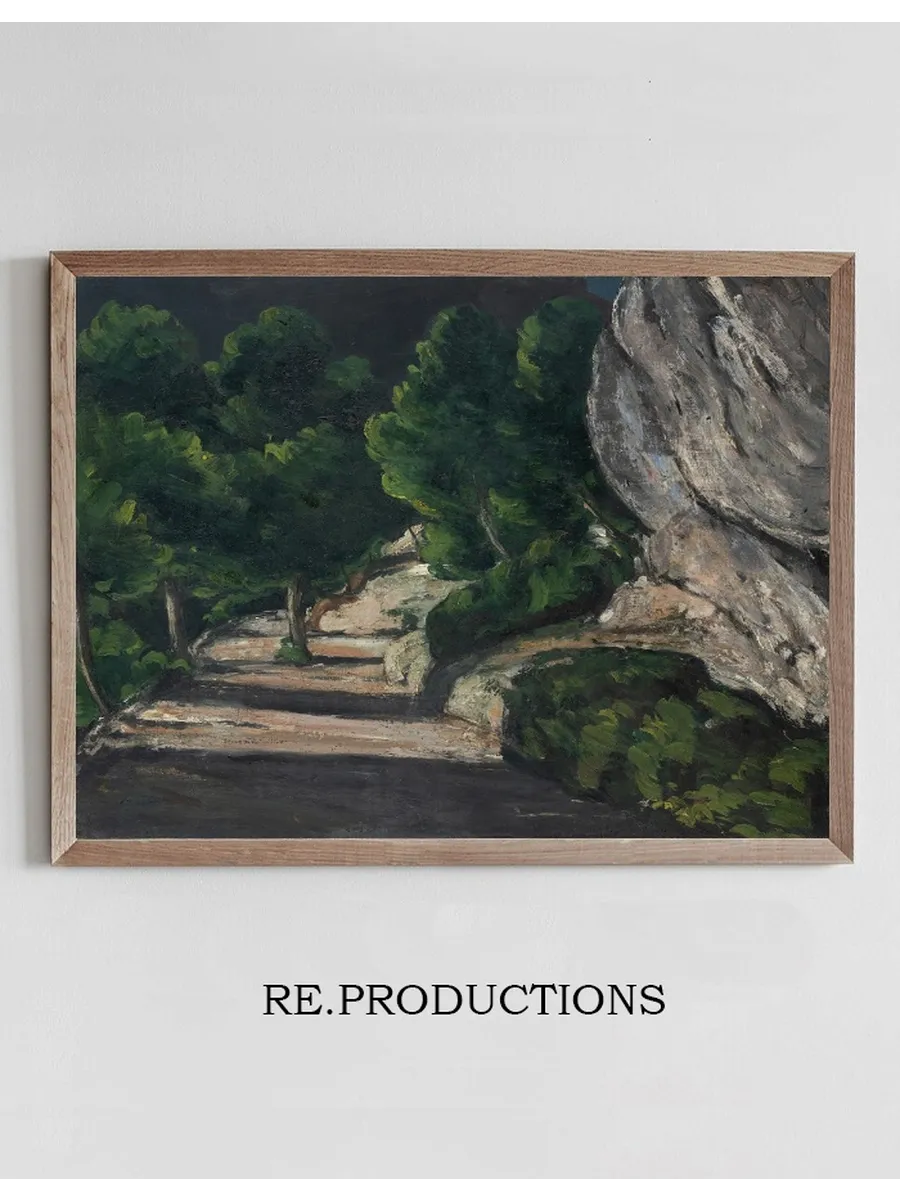 Landscape. Road with Trees in Rocky Mountains